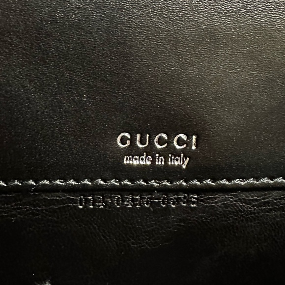 GUCCI Vintage Cosmetic Pouch Purse Nylon Leather Black - Picture 12 of 14